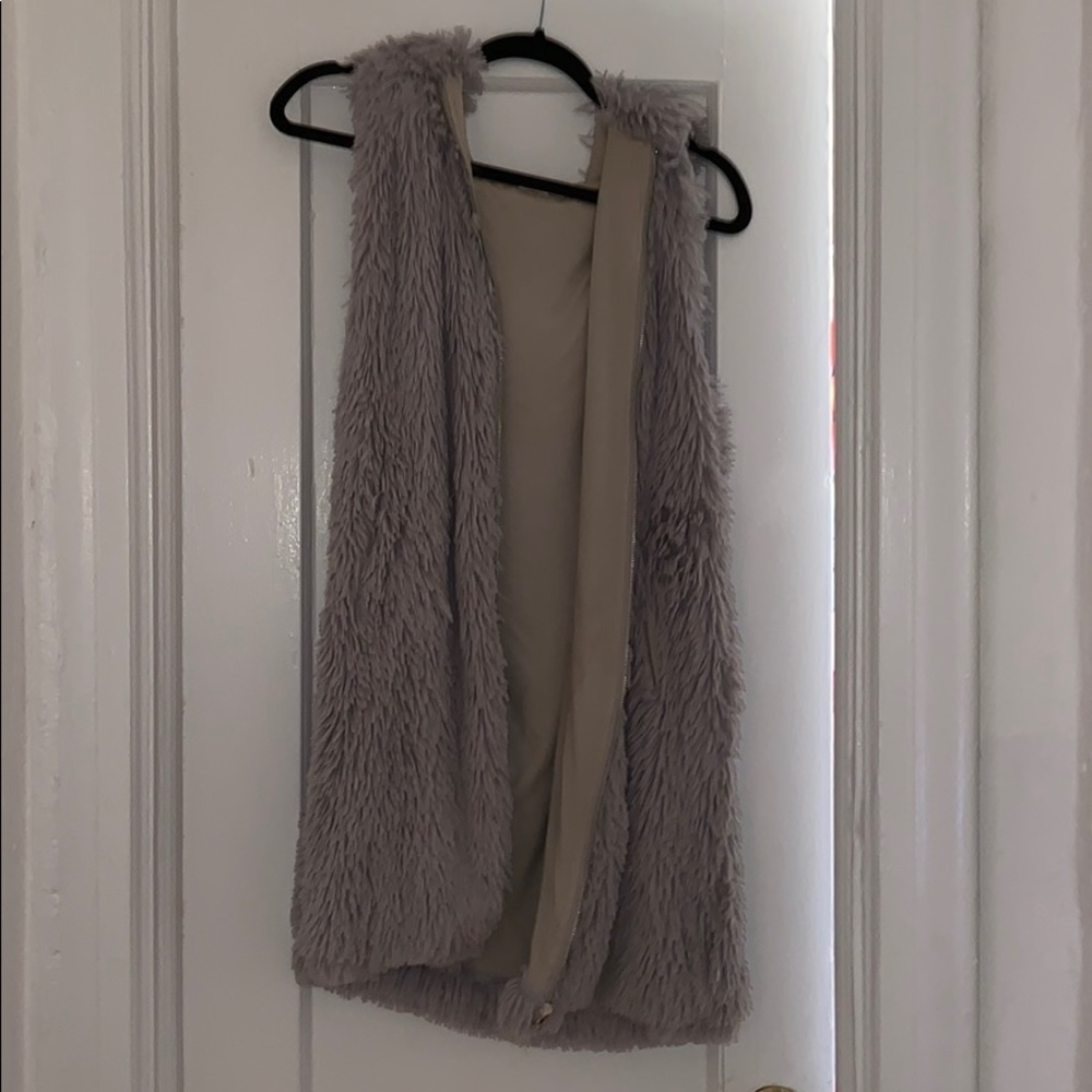 Light furry jacket vest